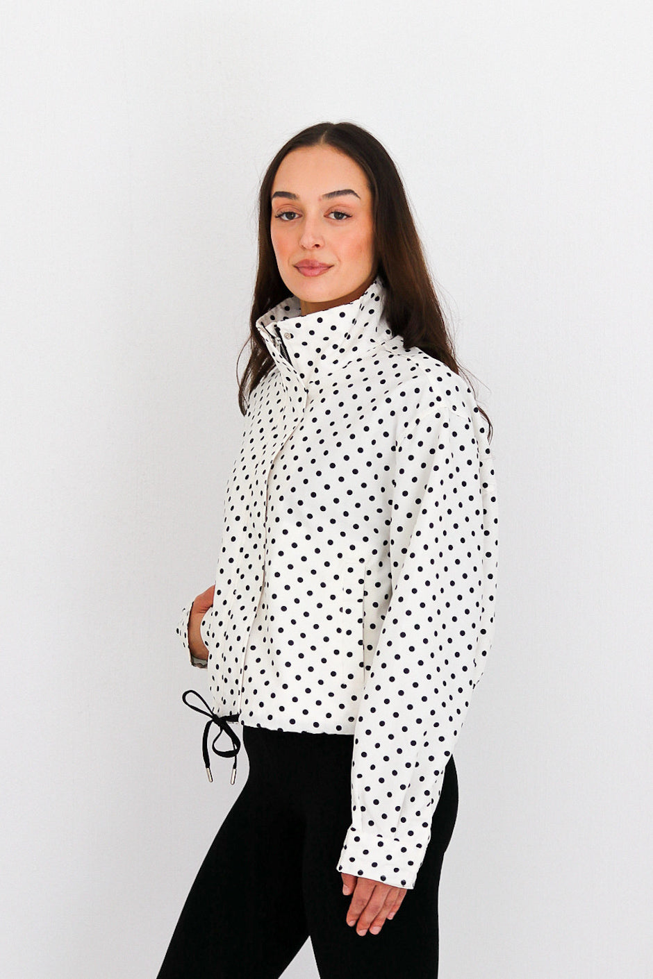Soft Drift Jacket | Lightweight Polka Dot Jacket