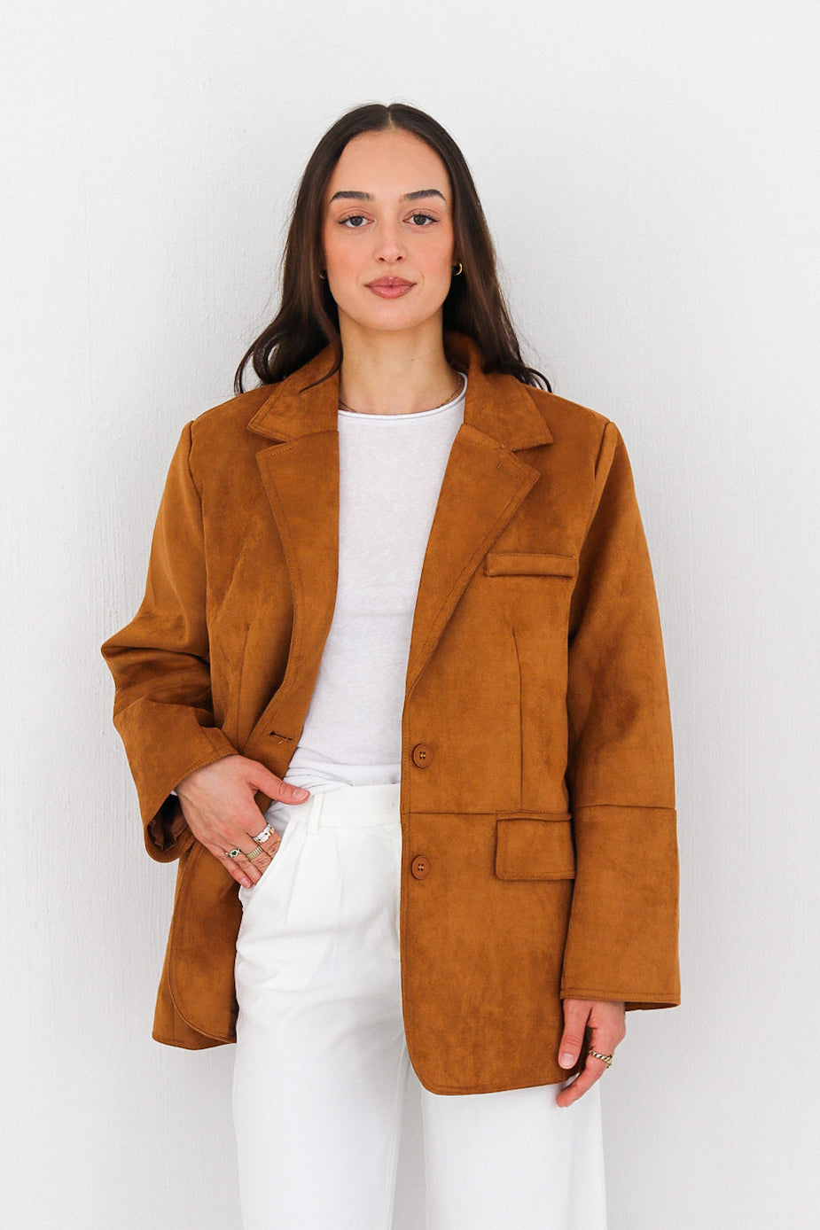 Soft Coat | Suede Belted Coat