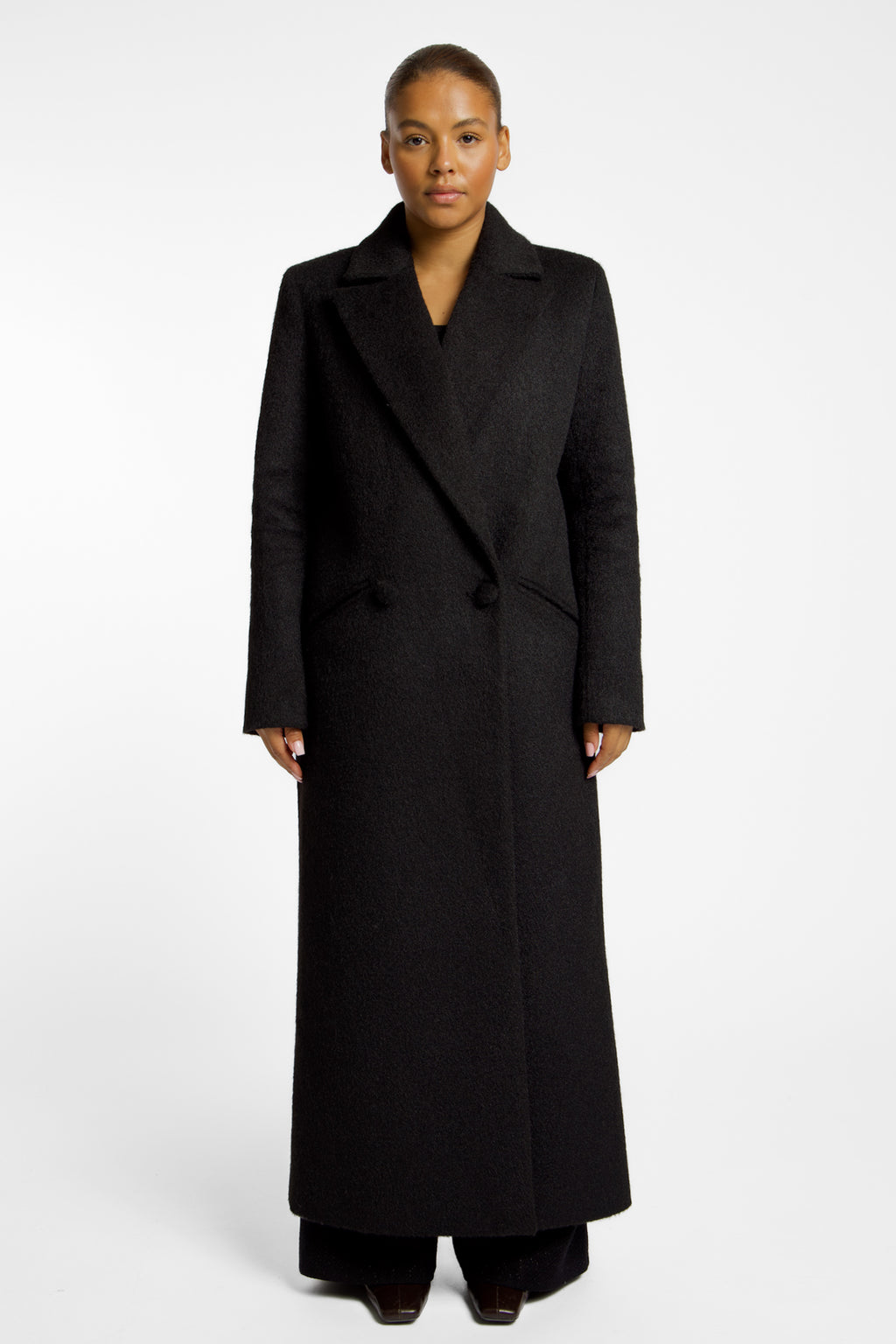 OBSIDIAN COAT I Black Long Tailored Coat