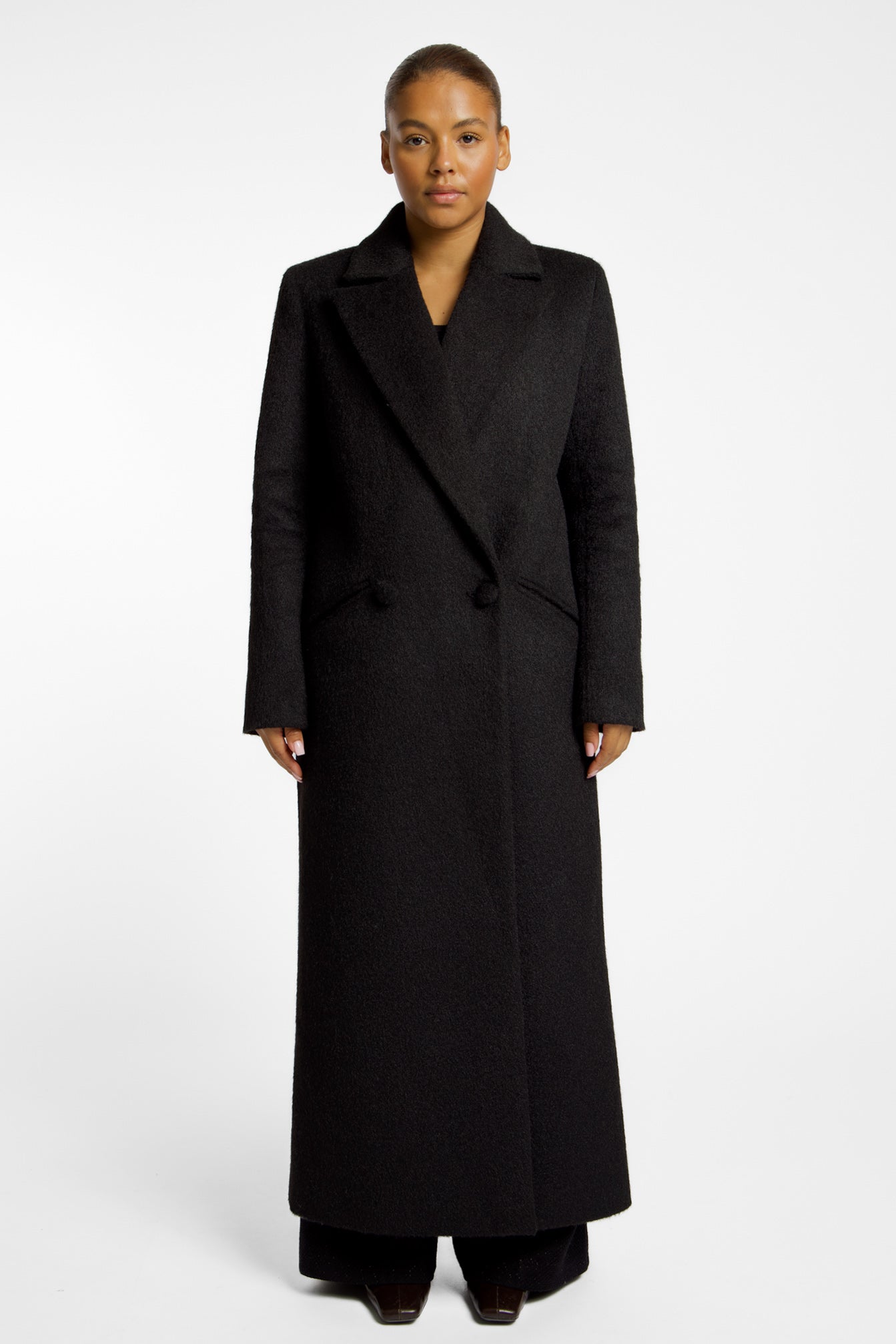 OBSIDIAN COAT I Black Long Tailored Coat