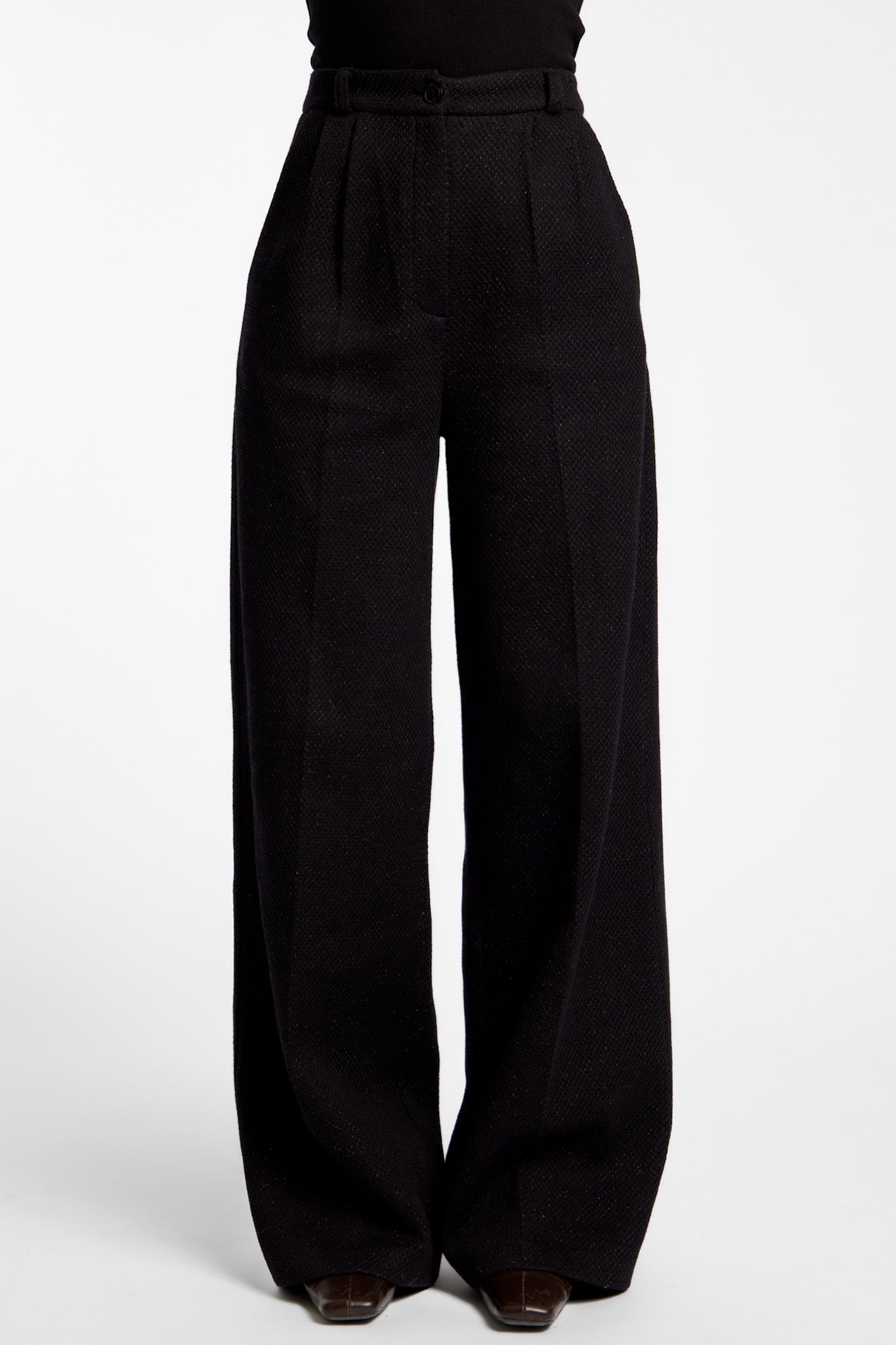 SABLE TROUSER I Black Wide-Leg Trousers