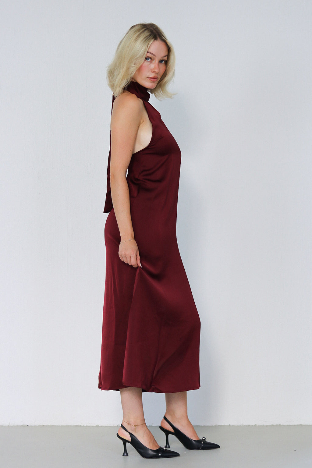 Eggplant Haze | Satin Slip Dress