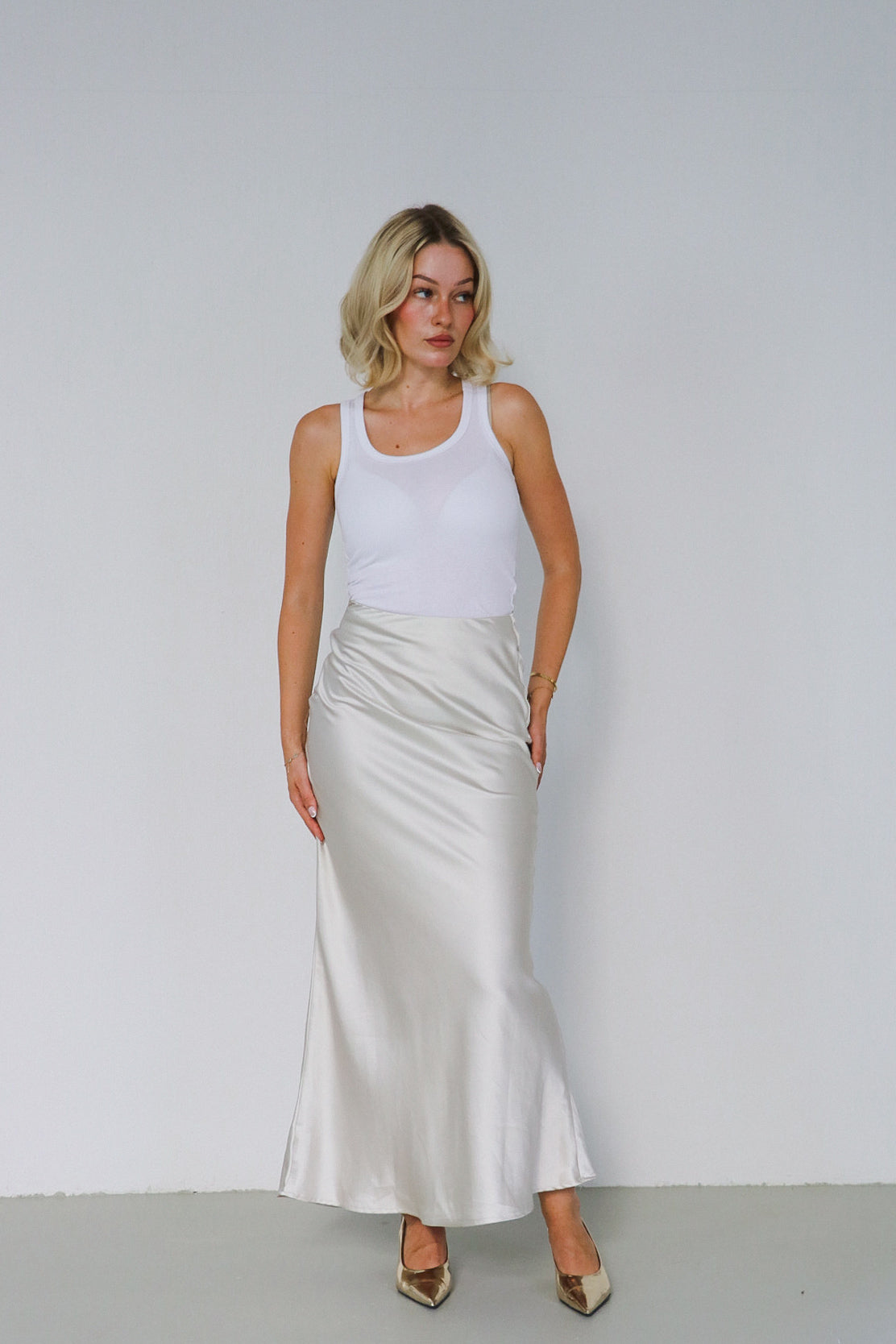 Base Skirt | Fluid Satin Maxi