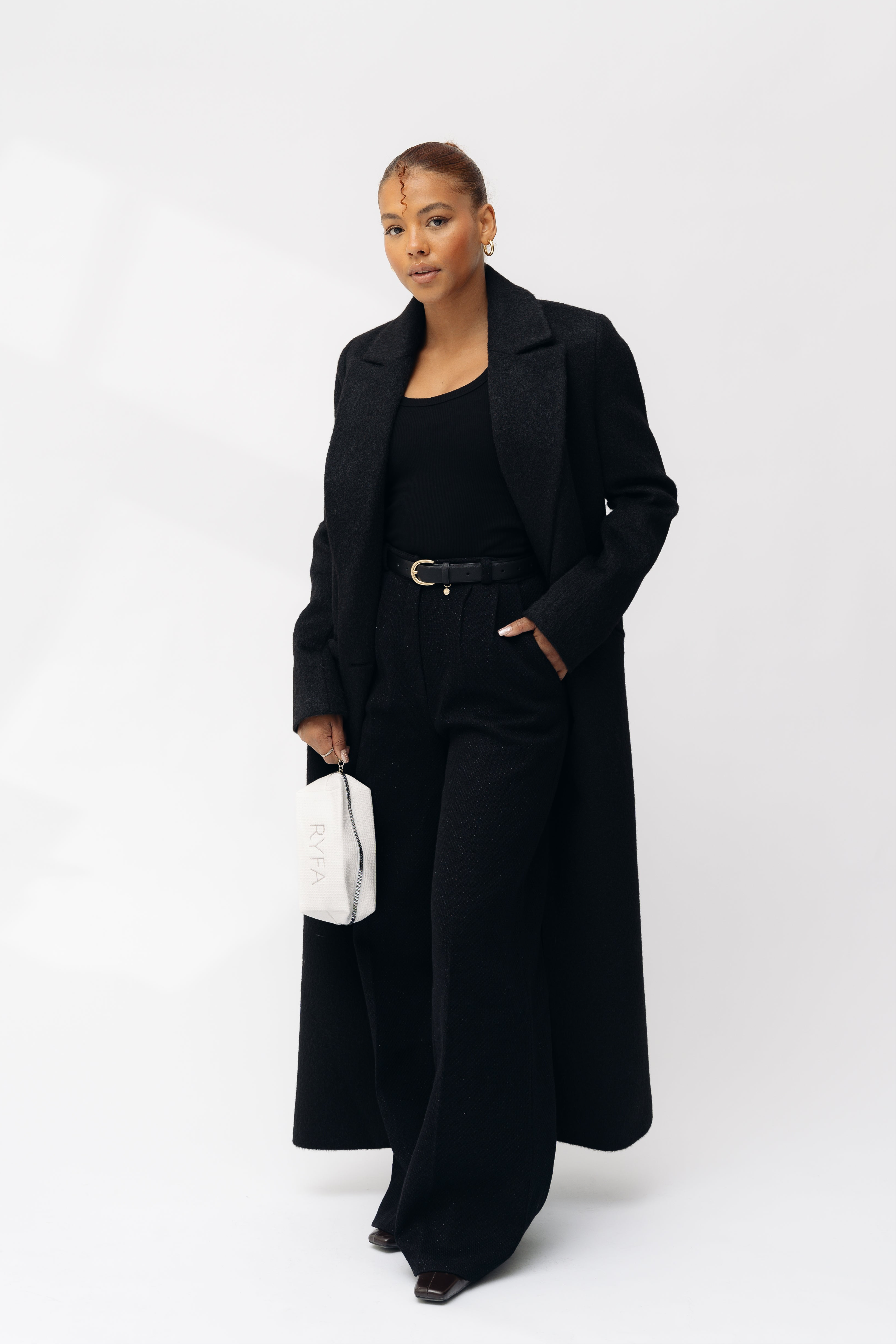 SABLE TROUSER I Black Wide-Leg Trousers